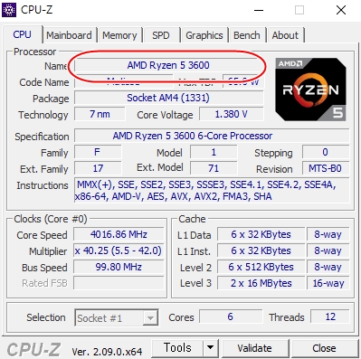 CPU Z 화면